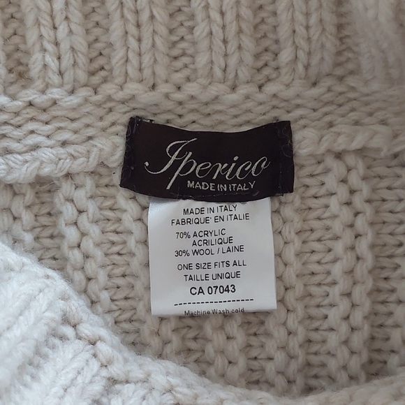 Beige Knitted Poncho Sweater - Picture 5 of 5